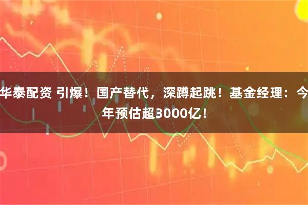 华泰配资 引爆！国产替代，深蹲起跳！基金经理：今年预估超3000亿！